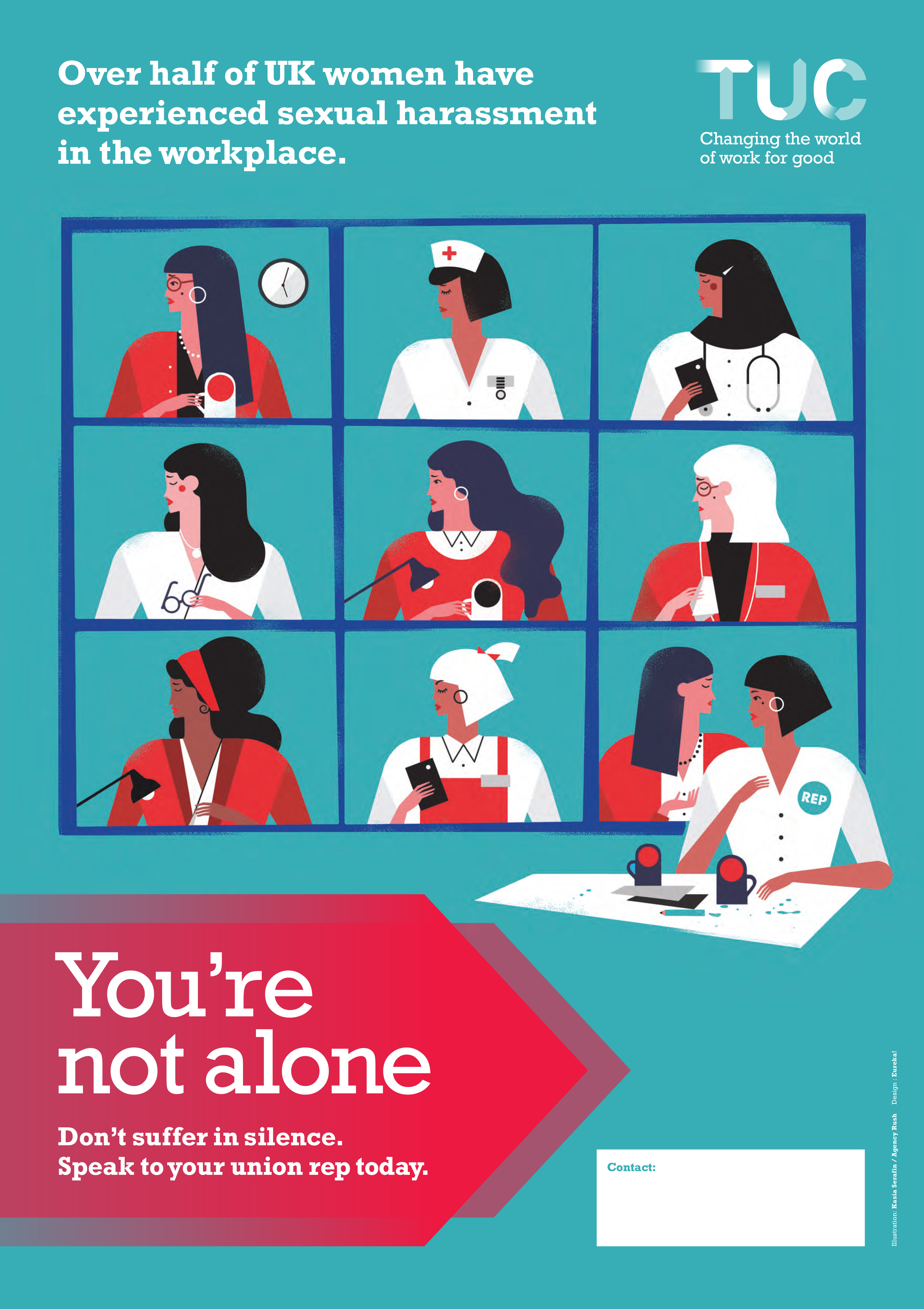You Re Not Alone Sexual Harassment Poster Tuc